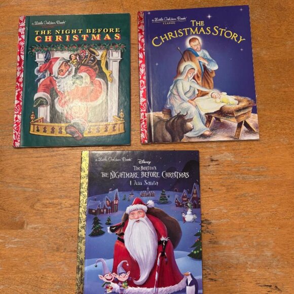 NEW!  Lot of 3 Little Golden Book Christmas--The Night Before/Christmas Story & - Picture 1 of 5